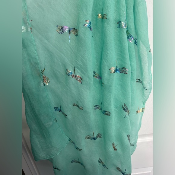 NWT by Chance Torquoise Dragonfly Scarf - Picture 2 of 3